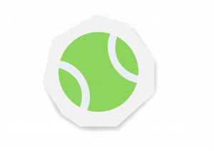 A stylised tennis ball icon